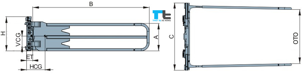 Hình vẽ tổng thể kẹp mút xốp - Foam Clamp